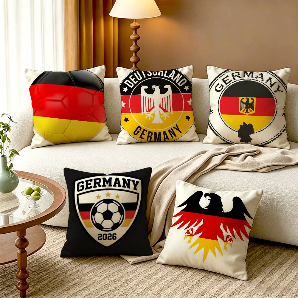 Home Textiles Germany - أغطية وسائد مربعة من القطن والكتان