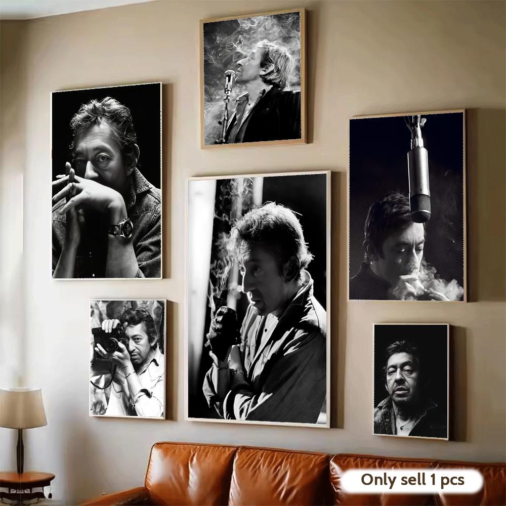 Home Textiles France - ملصق مغني فرنسي S-Serge Gainsbourg مقاوم