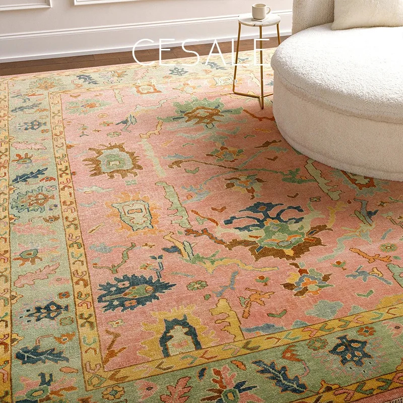 Home Textiles France - خمر بوهو سجادة غرفة معيشة التقليدية