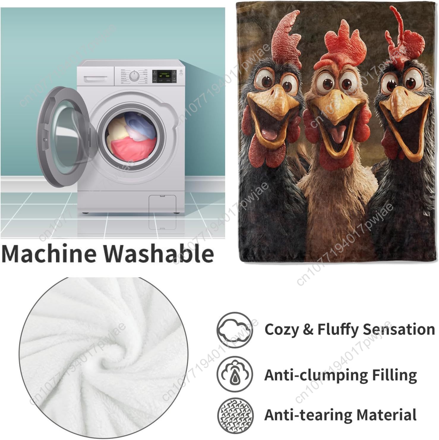 هدايا بطانية الدجاج للنساء، بط - مراجعة Home Of Textiles وسعره