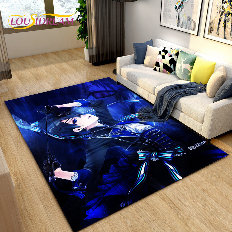 أسود بتلر أنيمي الكرتون منطقة  - مراجعة Home Textiles Rug وسعره