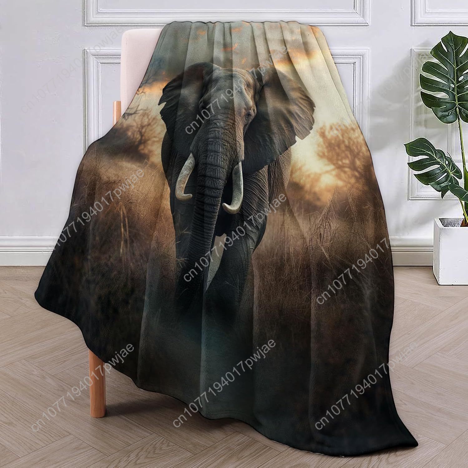 بطانية صوف الفيل، مشهد الحياة  - مراجعة Home Of Textiles وسعره