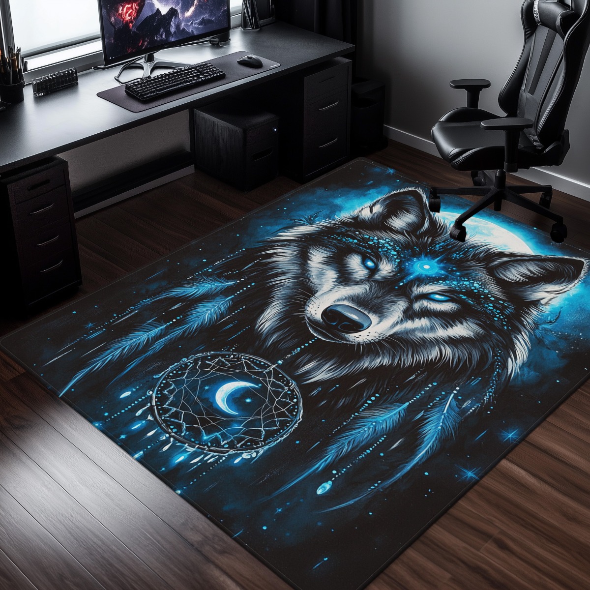 الأزرق الذئب زاك ليلة السماء ك - مراجعة Home Textiles Rug وسعره